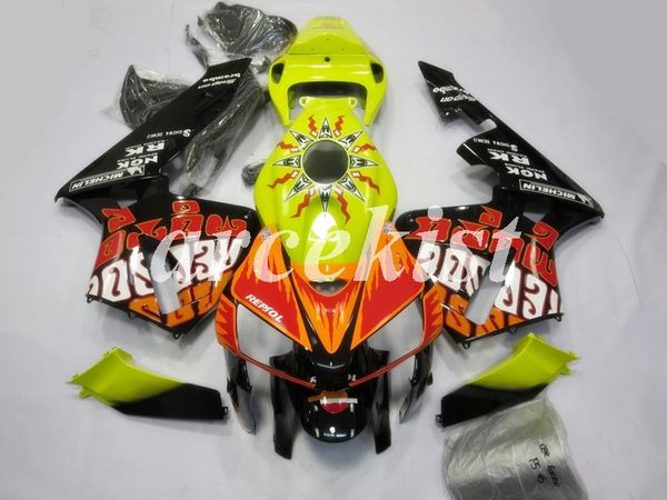 

новый abs литья под давлением motorcycle полный обтекатели kits, пригодный для honda cbr600rr f5 2005 2006 05 06 600rr кузова установлен зел