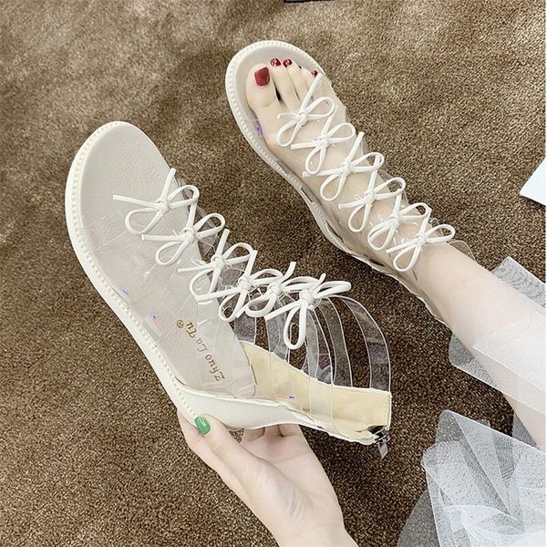 

roman shoes women's sandals 2020 spring new korean trend open-toe flat sandals, Black
