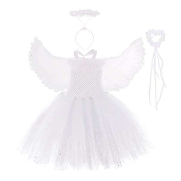 

white swan lake ballet dress fairy girls feather glitter sparkling evening dress for kids angel cosplay party tutu vestido, Red;yellow