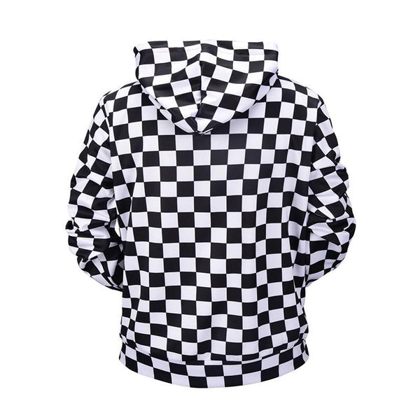 

wholesale fashion plaid pattern man hoodie new mens large size hoodie sweater m-3xl size ing, Black