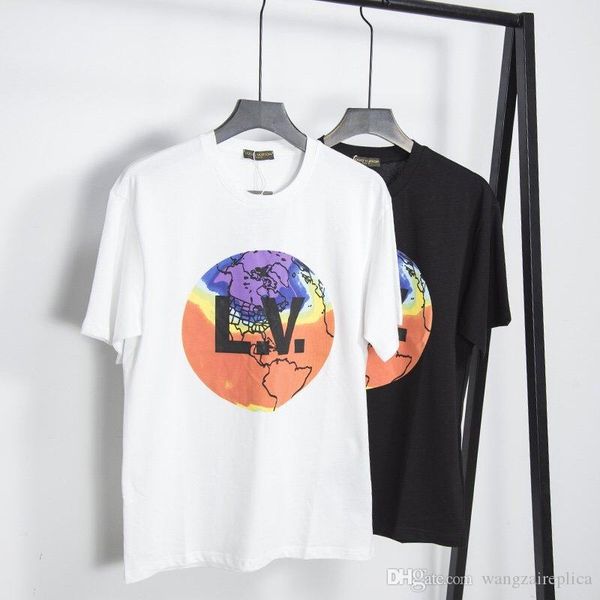 

2020 new brands fashion luxury designer mens womens tshirt clothes summer oversized classic clothing casual shirts earth logos print 5.22, White