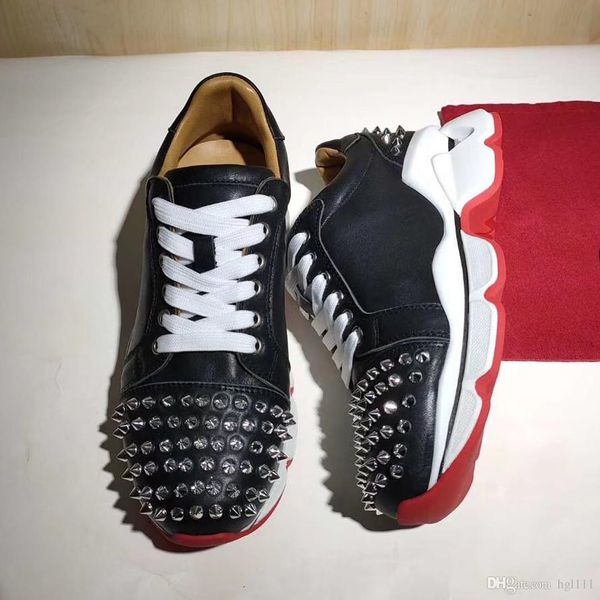 

europe and the united states new autumn and winter women's shoes low to help with rivets leather casual couple rivets handsome shoes