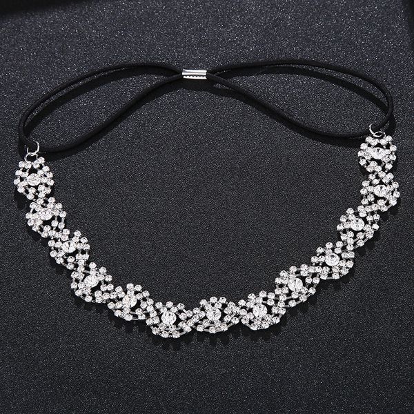 

new pattern full rhinestone hair band bride headwear headband wedding jewelry bridal hair accessories, Golden;white