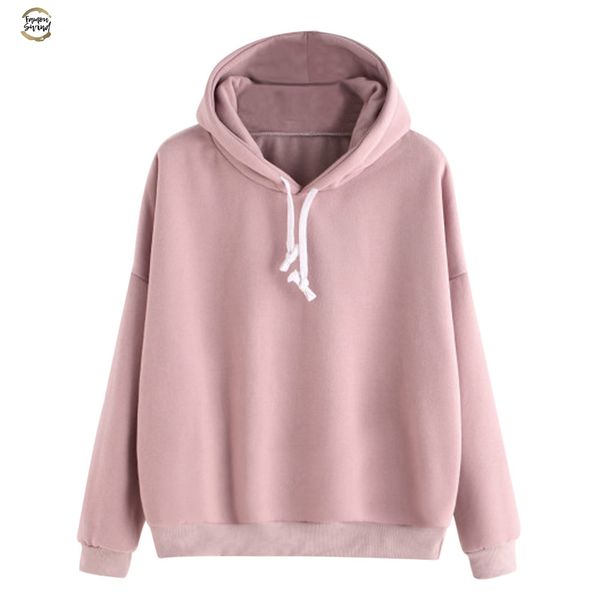 

spring sweatshirts long sleeve women 2019 pink womens gown with a hood hoodies long sleeve casual hooded pullover clothes sweatshirt, Black