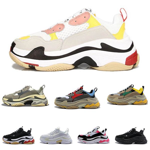 

Fashion Triple S Running Shoes Men Women Sneaker Luxury Designer Thick Heel Grandpa Dad Trainer Triple-S Casual Shoes With Elevato