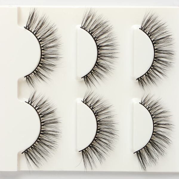 

3pairs makeup long mink hair false eyelashes thick cross cilia fake eye lashes natural make up extension tools #mh02