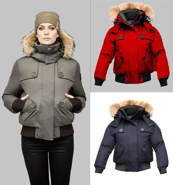

fur coat audrina bomber crosshatch hooded fur collar short zipper closure cold and windproof down jacket, Black