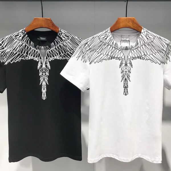 

бесплатный транспорт из высококачественных хлопковых футболок summer, 2019, европейских и американских футболок с короткими рукавами, модных, White;black