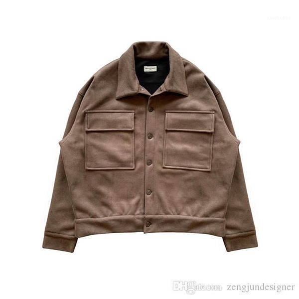 

long sleeve fashion style homme clothing arnodefrance hip hop outerwear casual apparel mens autumn designer jackets lapel neck, Black;brown