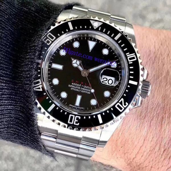 

Luxury watch 43mm men 039 tainle teel automatic watch with luminou function a bracelet with bru hed line late t adju ting buckle