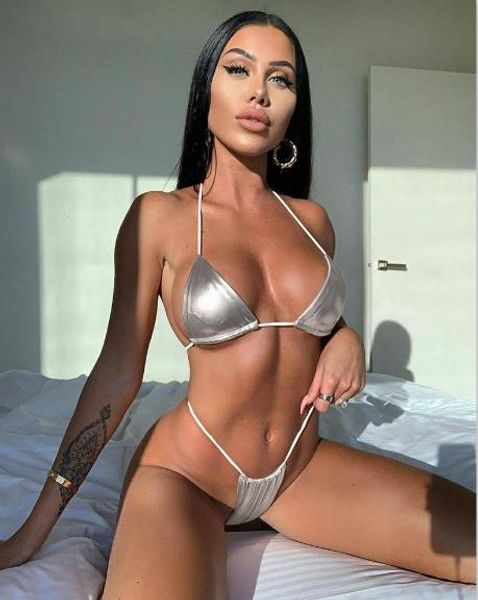 

women designer swimsuits casual slim 2 piece sets bikinis fashion gold silver color sleeveless womens swimwear, White;black