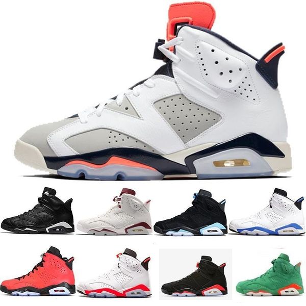 

new 6 6s men women basketball shoes black cat infrared sports blue maroon olympic alternate hare black oreo chrome angry bull j6 sneakers