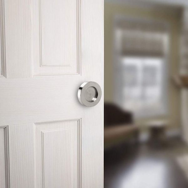 2019 Vintage Rustic Stainless Steel Round Barn Door Knob Sliding Wooden Door Cabinet Partition Cabinet Drawer Handle Pull Knob From Att Hardware
