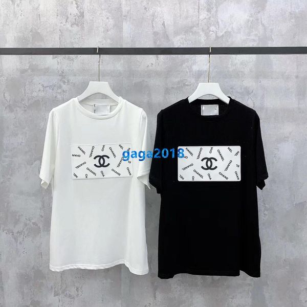 

high end женщины девушки футболка лоскутное письмо мотив патч круглый вырез с коротким рукавом блузка летняя рубашка тройник модный дизайн р, White