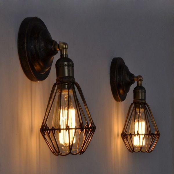 

american retro wall lamp led cafe bar decorated wall hanging iron lamp do old corridor aisle lighting led home lights foyer