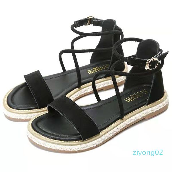 

new genuine leather low heels vintage women fashion designer sandals lady causal summer beach shoes brown/black color z02