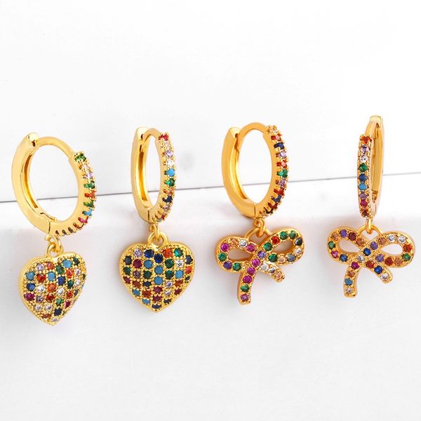 

drop earrings women's temperament simple zircon earrings christmas decorations