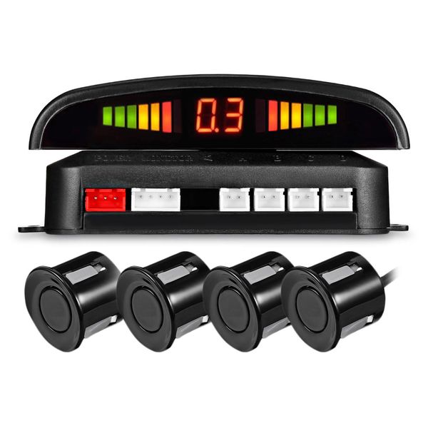 

universal car parking sensor kit 4 sensors reversing parking detector sensor radar system digital led display monitor