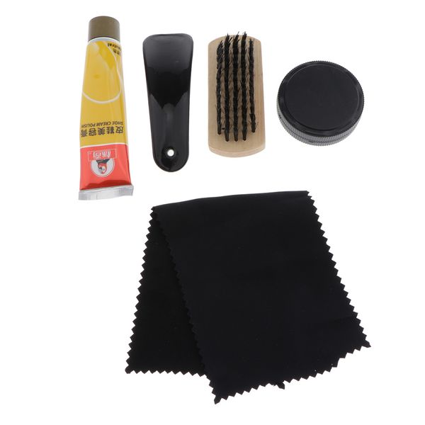 

5шт чистка обуви polish набор по уходу travel kit щетка для очистки чистка обуви, White;pink