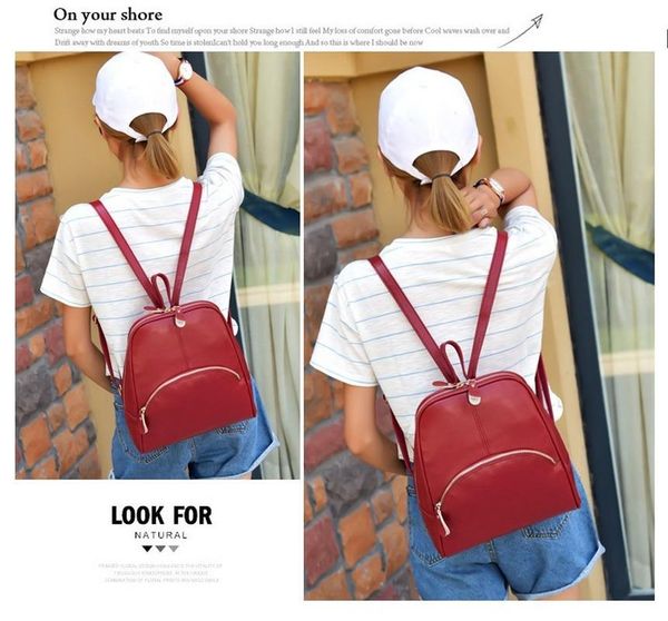 

2020 new women's backpack korean version of the wild backpack fashion simple