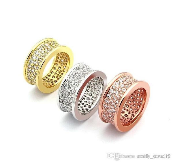 

2019 eleastic brand rhinestone wedding full diamond spring rings joint brand for women vintage jewelry the latest 18k gold love ring, Silver