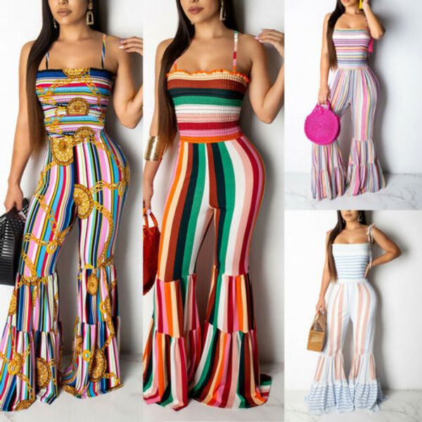 

boho women strap wide leg playsuit summer casual long jumpsuit trousers suit zx03, Black;white