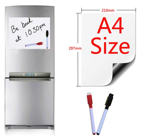 

magnetic whiteboard a4 size 210mmx297mm fridge magnets presentation boards home kitchen message boards writing sticker 2 pen