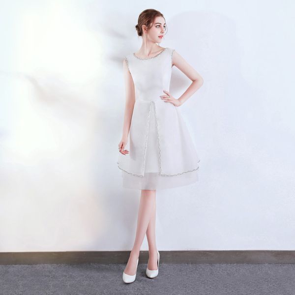 

новое поступление платья выпускного вечера бисером платья вечернее платье vestidos де феста короткие платья-линии, Black