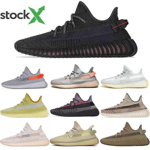 

2020 designer shoes kanye west cinder tail light zebra v2 running shoes yecheil black static reflective men women shoes designer sneakers