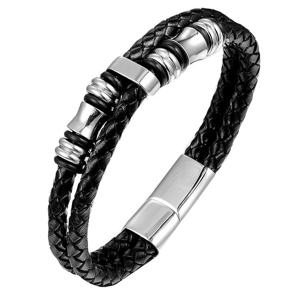 

personalized accessories bracelet men's fashion leather bracelets diy combination wild handsome, Golden;silver