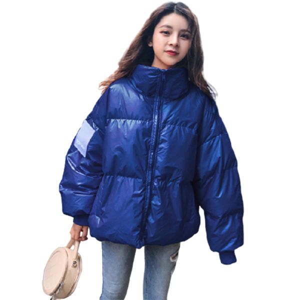 

winter bright wind waterproof jacket parkas women warm down cotton jackets women's fashion casual cotton padded outerwear f1113, Black