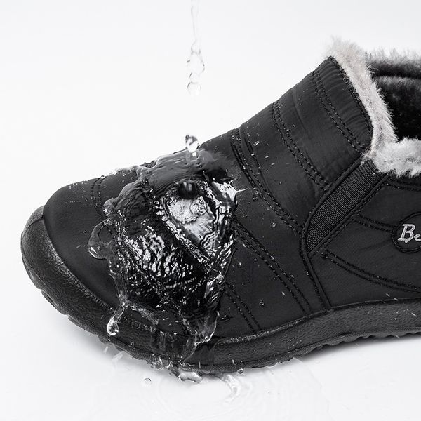 

2019 winter warm cotton-padded shoes old beijing soft bottom waterproof snow boots female cotton-padded shoes by hand, Black