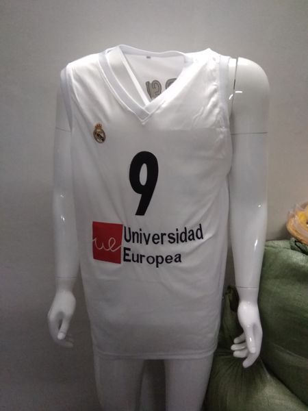 Immagini reali felipe reyes #9 madrid baloncesto euroleague retrò da basket jersey mens ed personalizzato qualsiasi numero di nomi numerici