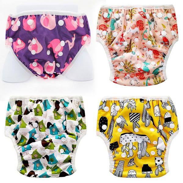 

baby washable reusable nappy diaper cover wrap potty nappy cotton breathable safety leakproof adjustable swimming trunk