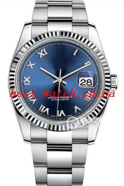 

Мужские часы 41мм 116334 римские цифры синий диск делюкс лучшие сапфировые автоматич