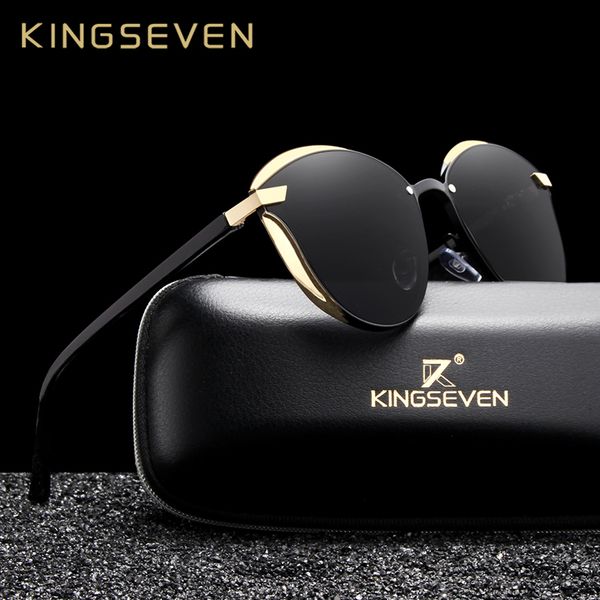

kingseven cat eye sunglasses women polarized fashion ladies sun glasses female vintage shades oculos de sol feminino uv400 c19041001, White;black