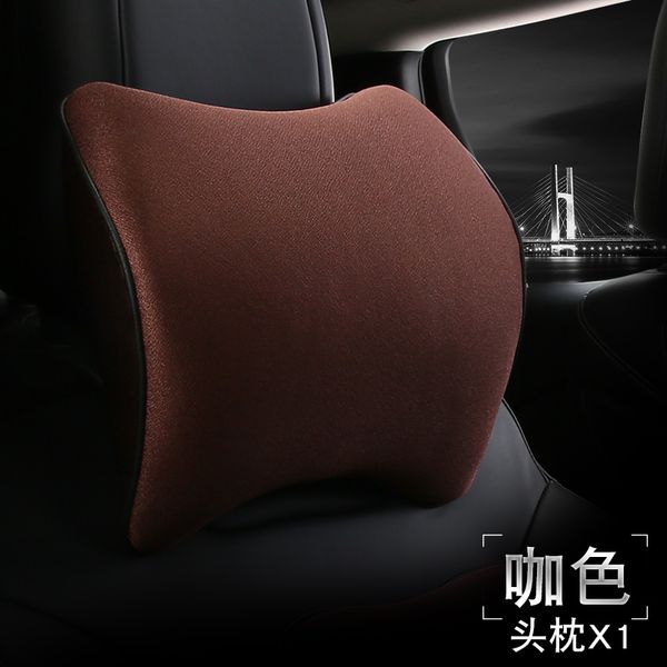 

kkysyelva 1pcs space memory foam car neck pillow head restraint in the car headrest pillow automobile auto neck leather