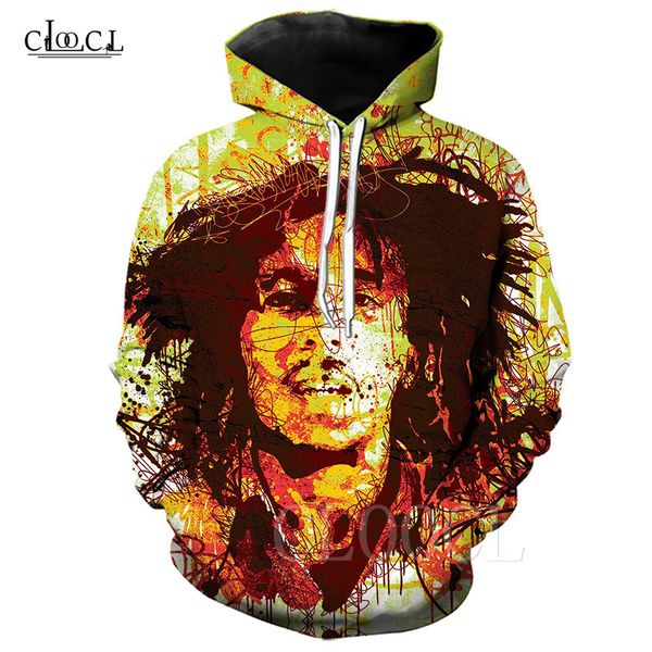 

reggae creator bob marley hoodie 3d печати смешные капюшоном фуфайки пальто мужчины женщины плюс размер длинные рукава пары пуловеры, Black