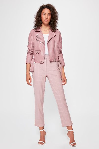 

trendyol pink lacing detailed pants twoaw20pl0199, Black;white