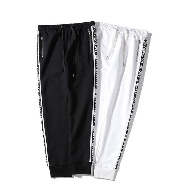 

2020 mens womens brandpants designerpants fashion elastic waist luxury long pants geometric letters white trousers 2030309q, Black