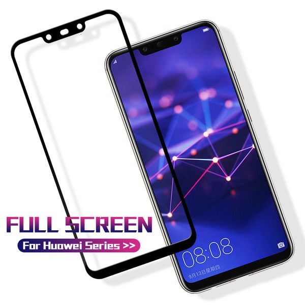 

a + + + полное покрытие умеренной защиты стекла для huawei honor 20 lite 10 pro 9 p 9 p plus 2019 hd super film