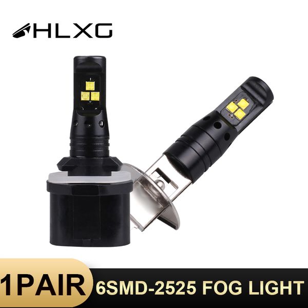 

2pcs h1 h3 led 880 881 fog lights bulb 6smd-2525 1800lm 6000k white car driving running lamp auto leds light 12v 24v hlxg