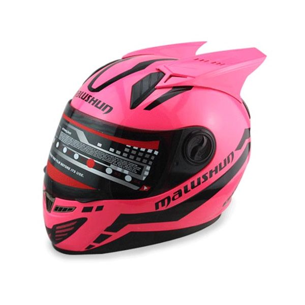 

full face motorcycle street helmet women and man helmet with horns riding