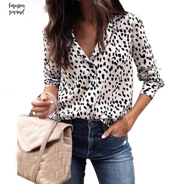 

v шеи кофточки женщин с длинным рукавом рубашки весна лето 2019 мода v шеи рубашки вскользь изящные женские топы и блузки, White