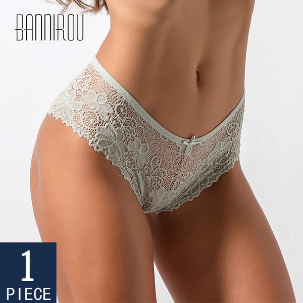 

1 pcs panties for woman lace low waist breathable female panty hollow transparent briefs underwear women bannirou, Black;pink