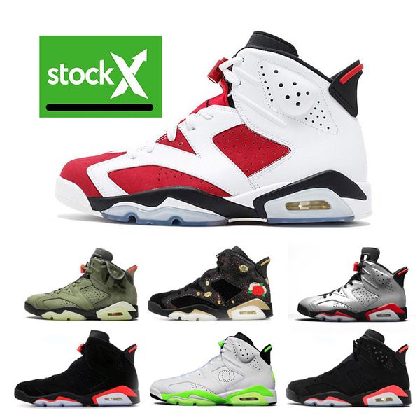 

stock x bred 6 basketball shoes psg 6s unc black blue white infrared men sport blue red oreo alternate oreo black cat sneakers