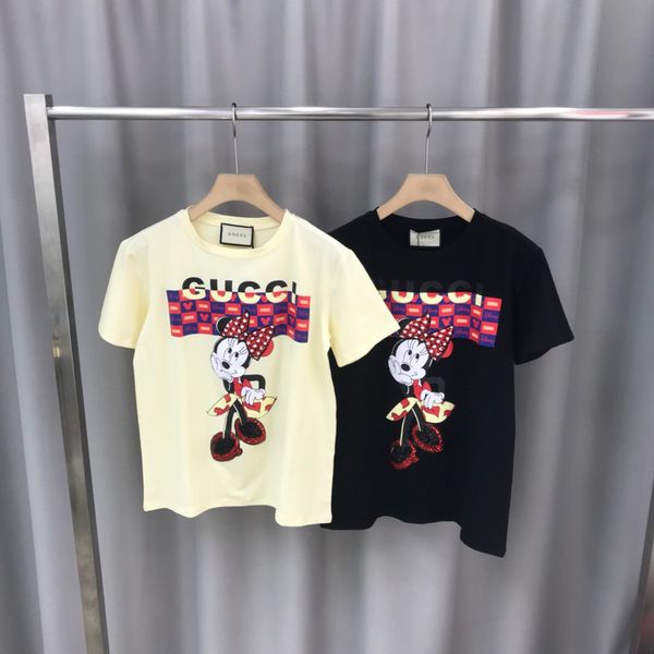 

2020ss весной и летом новый высококачественный хлопок печати короткий рукав круглый шею панель t-shirt размер: -l-xl-xxl-xxxl цвет: черный, White;black