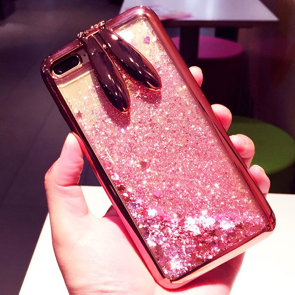 

2019 lovely rabbit ears phone case for iphonexsmax covers anti fall tpu phone covers cases for 6plus/6splus new