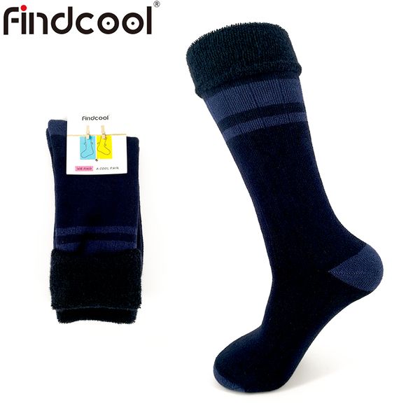 

findcool 3 pairs men's hiking socks, multi performance wicking cushion crew socks outdoor sports trekking camping socks, Black
