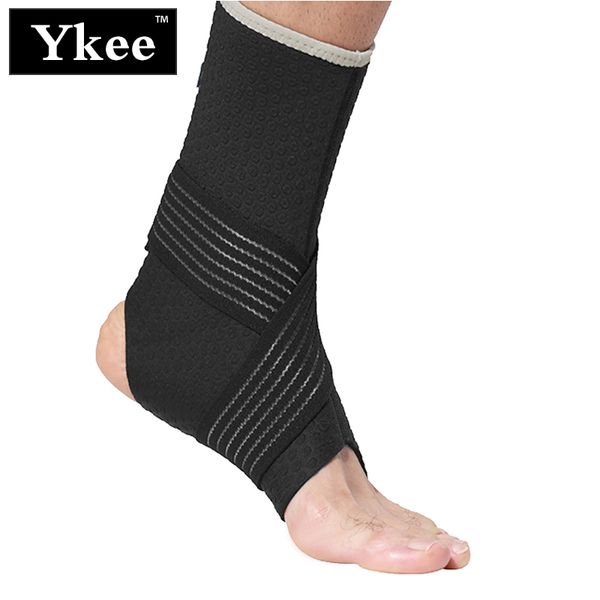 

1pc black sports safety ankle brace protector adjustable bandage football ankle support pad tobillera, Blue;black